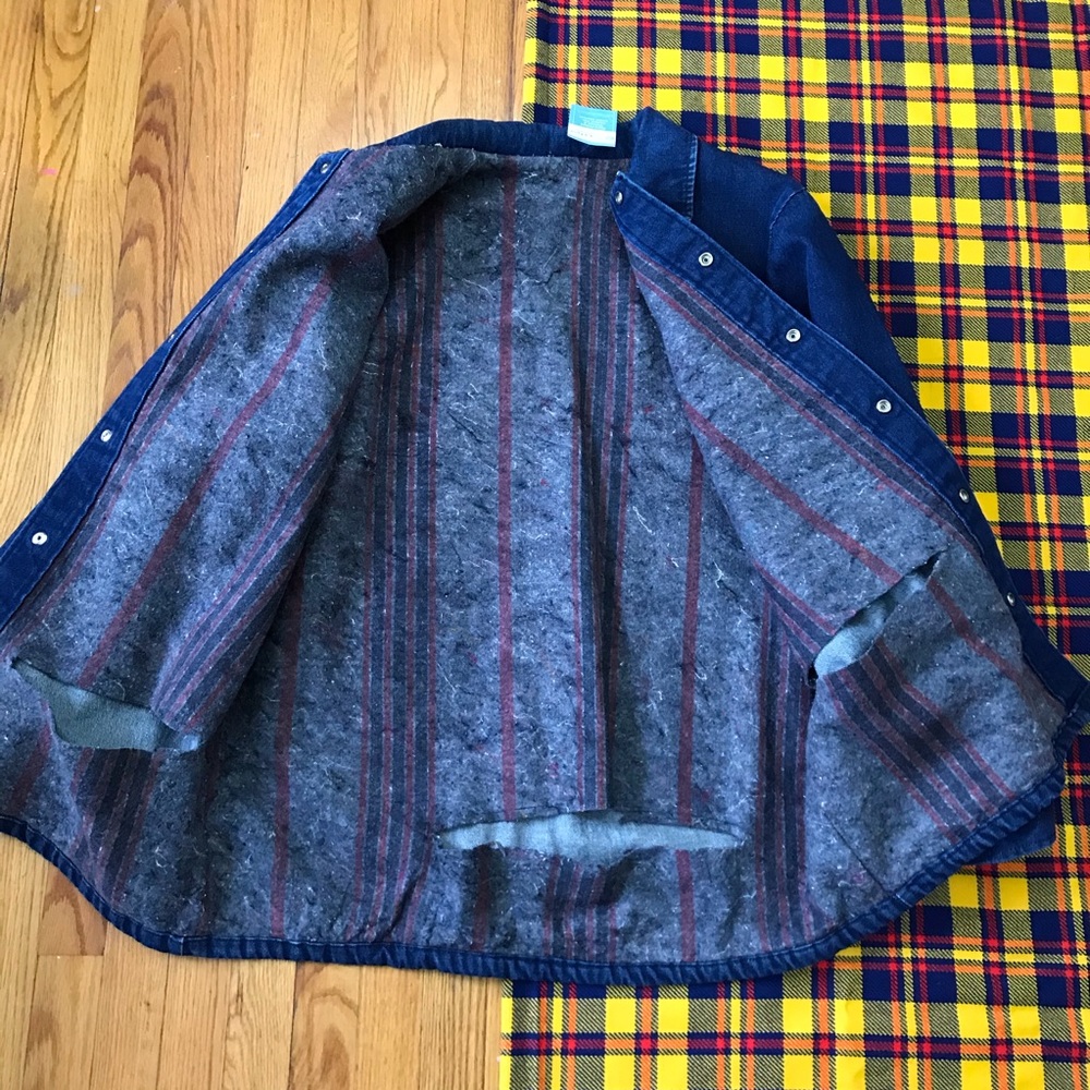 Vintage Blanket Lined Denim Snap Front Jacket - Picture 5 of 5